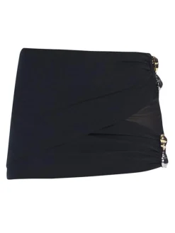 Siena Black Mesh Detail Mini Skirt