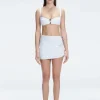Siena White Mesh Detail Mini Skirt