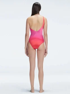 Solene Gradient One Shoulder One Piece Swimsuit
