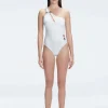 Solene White One Shoulder One Piece Swimsuit