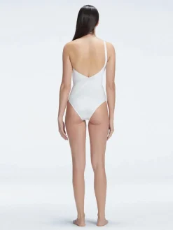 Solene White One Shoulder One Piece Swimsuit