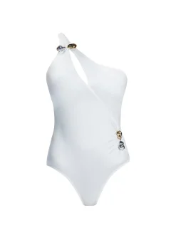 Solene White One Shoulder One Piece Swimsuit