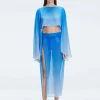 Tabitha Blue Optical Maxi Skirt