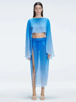 Tabitha Blue Optical Maxi Skirt