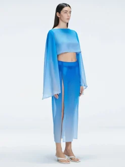 Tabitha Blue Optical Maxi Skirt