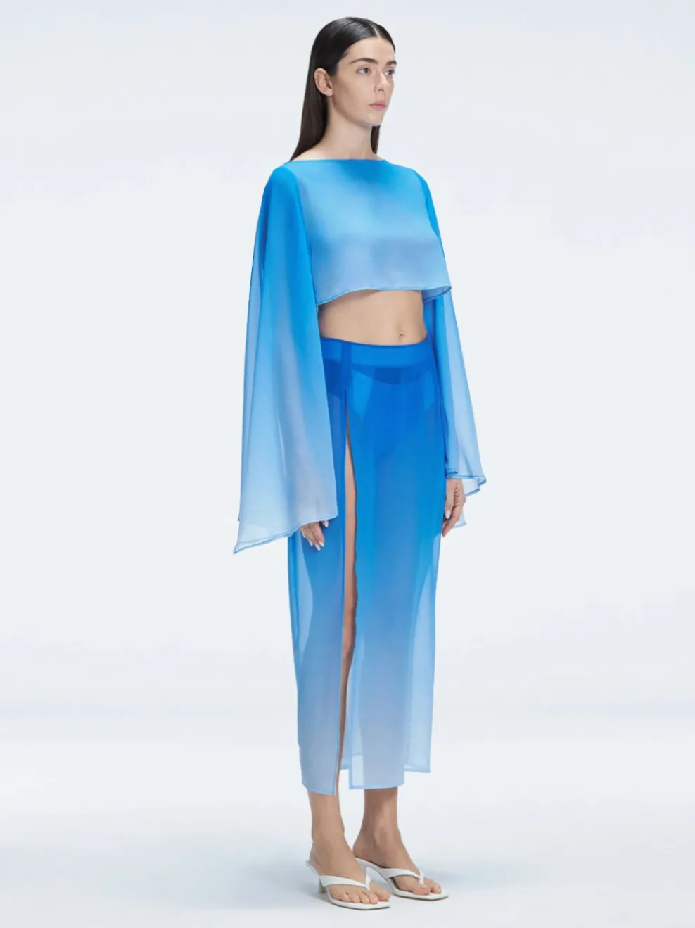 Tabitha Blue Optical Maxi Skirt