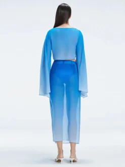 Tabitha Blue Optical Maxi Skirt