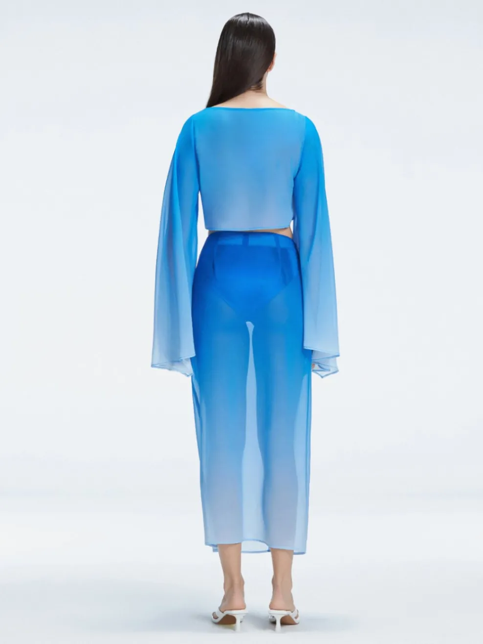Tabitha Blue Optical Maxi Skirt