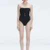 Ursula Black Bandeau One Piece Swimsuit