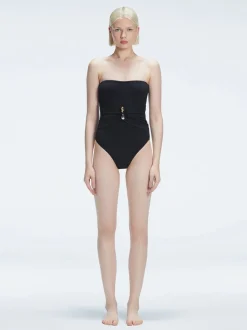 Ursula Black Bandeau One Piece Swimsuit