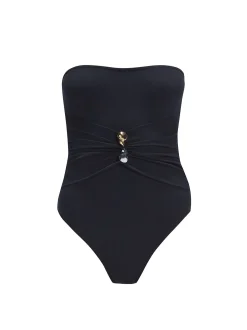 Ursula Black Bandeau One Piece Swimsuit