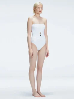 Ursula White Bandeau One Piece Swimsuit