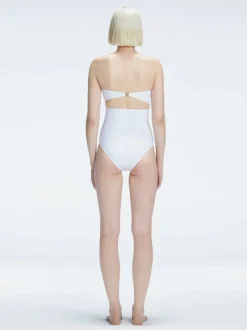 Ursula White Bandeau One Piece Swimsuit