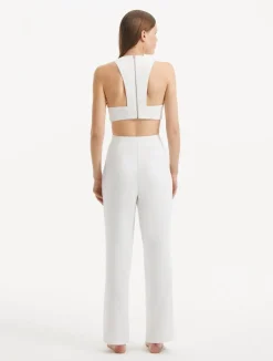Wade White Brown Pants