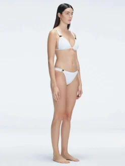 Zella White Triangle Bikini Top