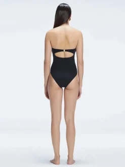 Zephyrine Black Bandeau One Piece Swimsuit