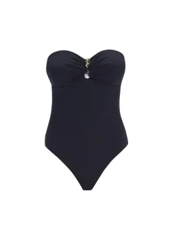 Zephyrine Black Bandeau One Piece Swimsuit