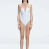 Zephyrine White Bandeau One Piece Swimsuit