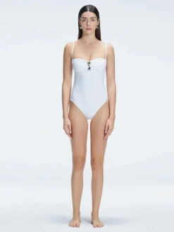 Zephyrine White Bandeau One Piece Swimsuit