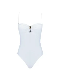Zephyrine White Bandeau One Piece Swimsuit
